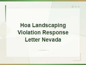 How to Respond to an Hoa Landscaping Violation in Nevada