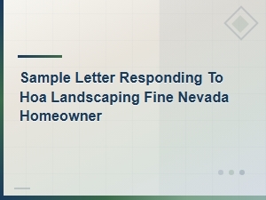 How to Appeal an Hoa Landscaping Fine in Nevada