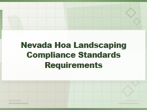 Nevada Hoa Landscaping Compliance Standards Guide